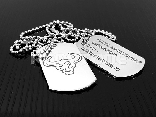 Vojenské známky s býkom